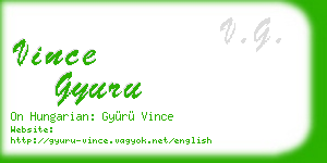 vince gyuru business card