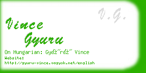 vince gyuru business card